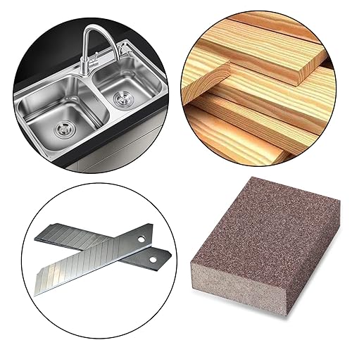 Miniatura 3 de Sunxeke Esponja de lijado 60 bloques gruesos de grano 60 para lijado de metal, cepillo de lijado de madera, lavable y reutilizable, N-G-001-60