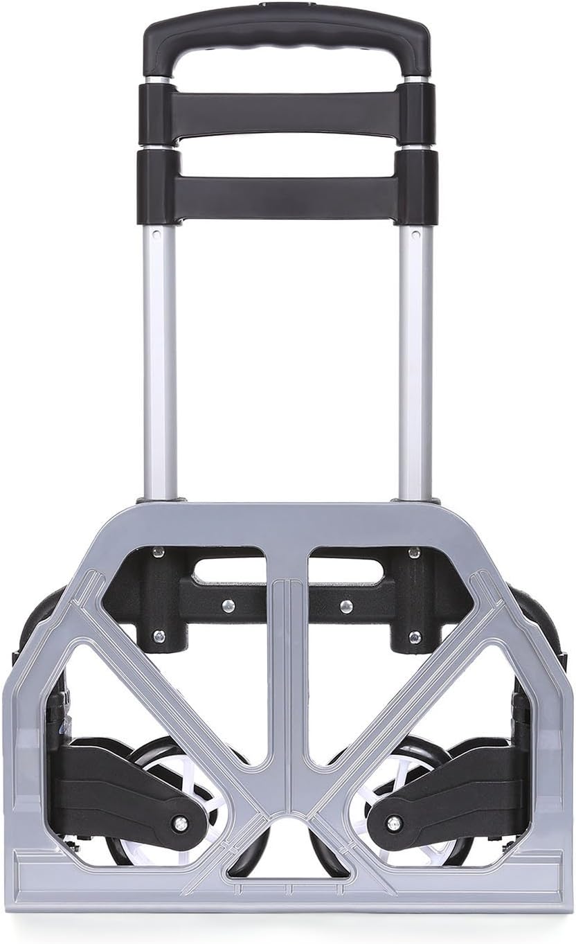 Anfan 150lbs Capacity Multi-function Heavy Duty Aluminum Folding Trolley Portable Hand Truck(US Stock) (150lbs)
