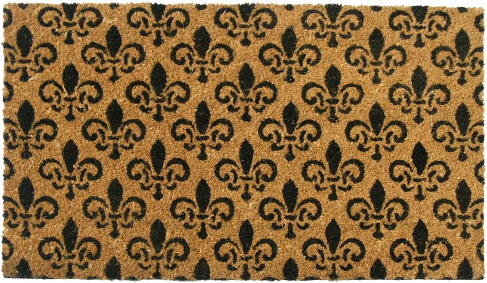 Rubber-Cal St. Germaine Fleur de Lis Door Mat, 24 by 57-Inch