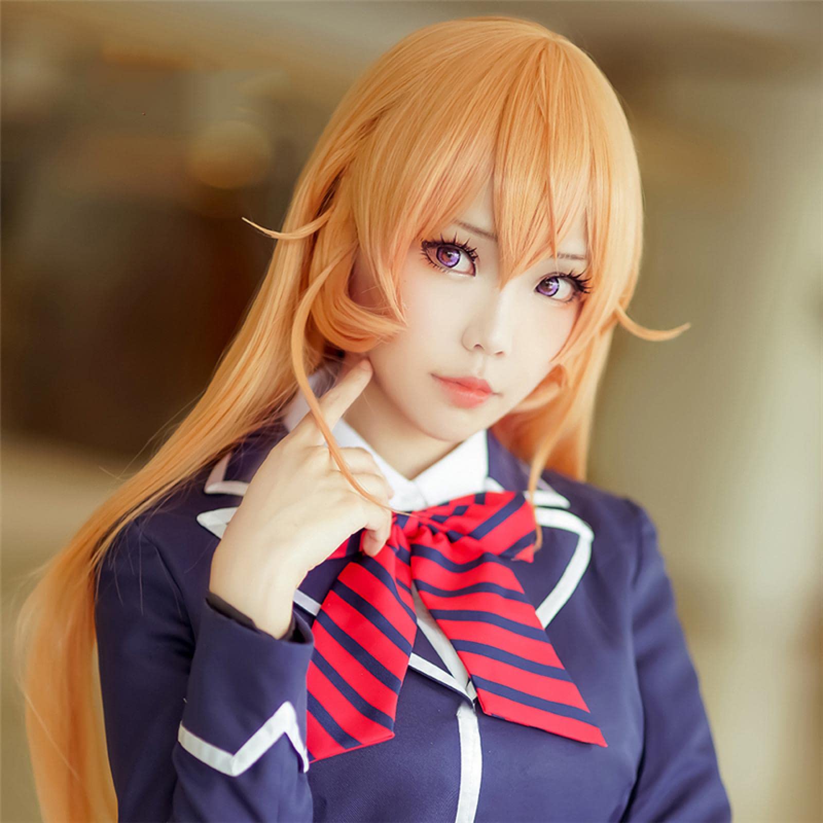 Food Wars Shokugeki No Soma Nakiri Erina Cosplay Wig Nakiri Erina 100cm/ 39inch Yellow Long Straight