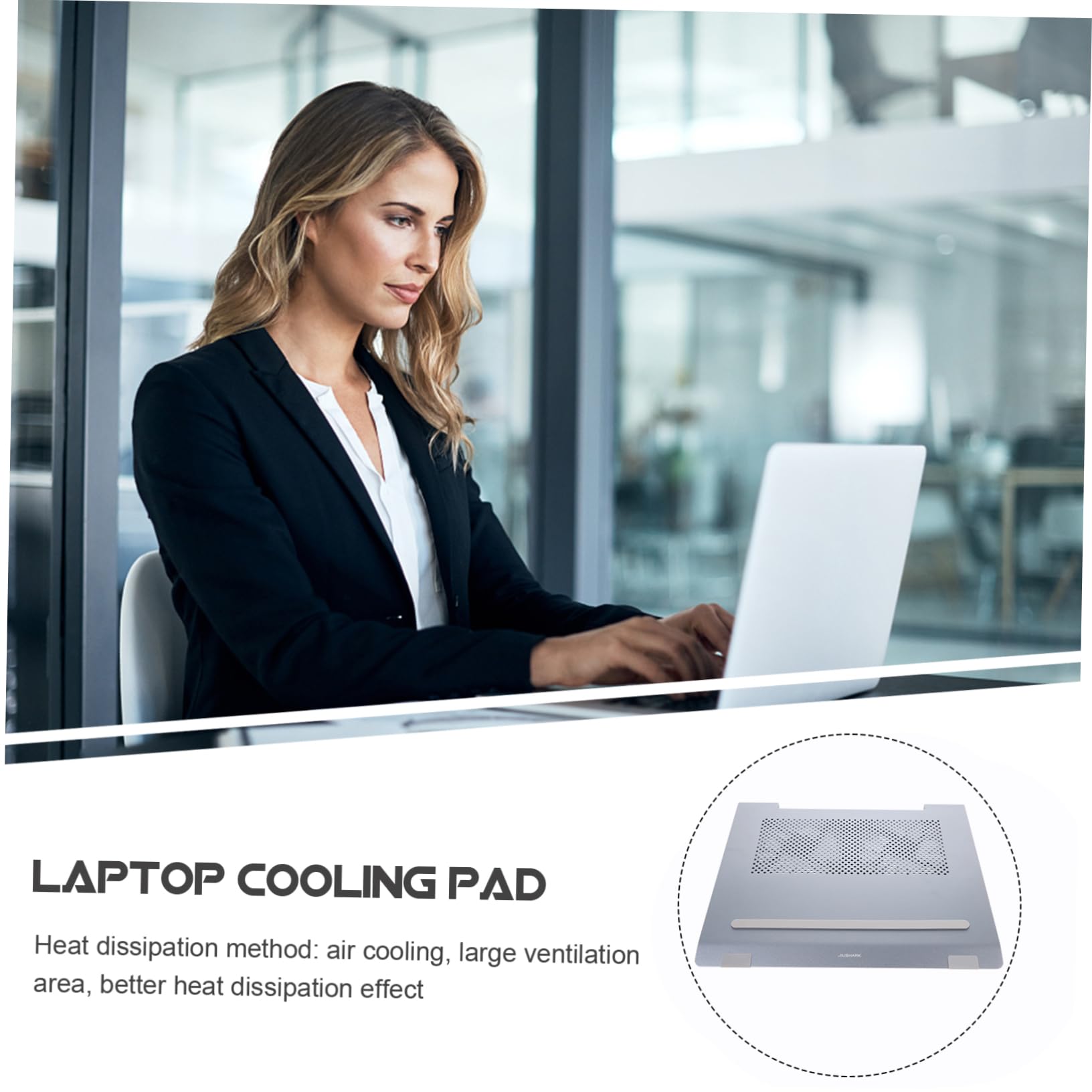 VILLCASE Régulateur de Chaleur pour Ordinateur Portable avec Ventilateurs Intégrés Refroidisseur USB pour Ordinateur Portable Support de Refroidissement