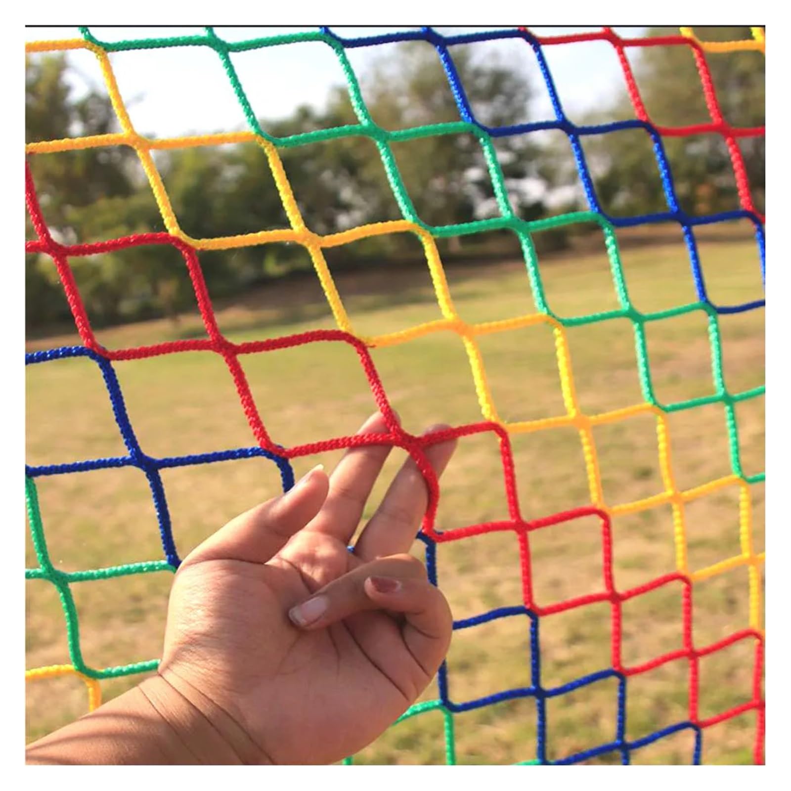 Gartensicherheitsnetz für Kinder und Haustiere, Nylon, 1 m x 8 m, ideal für Pool, Treppen, Balkonschutz, Katzen- und Hundegitter (blaues Loch, 5 x 5 cm)