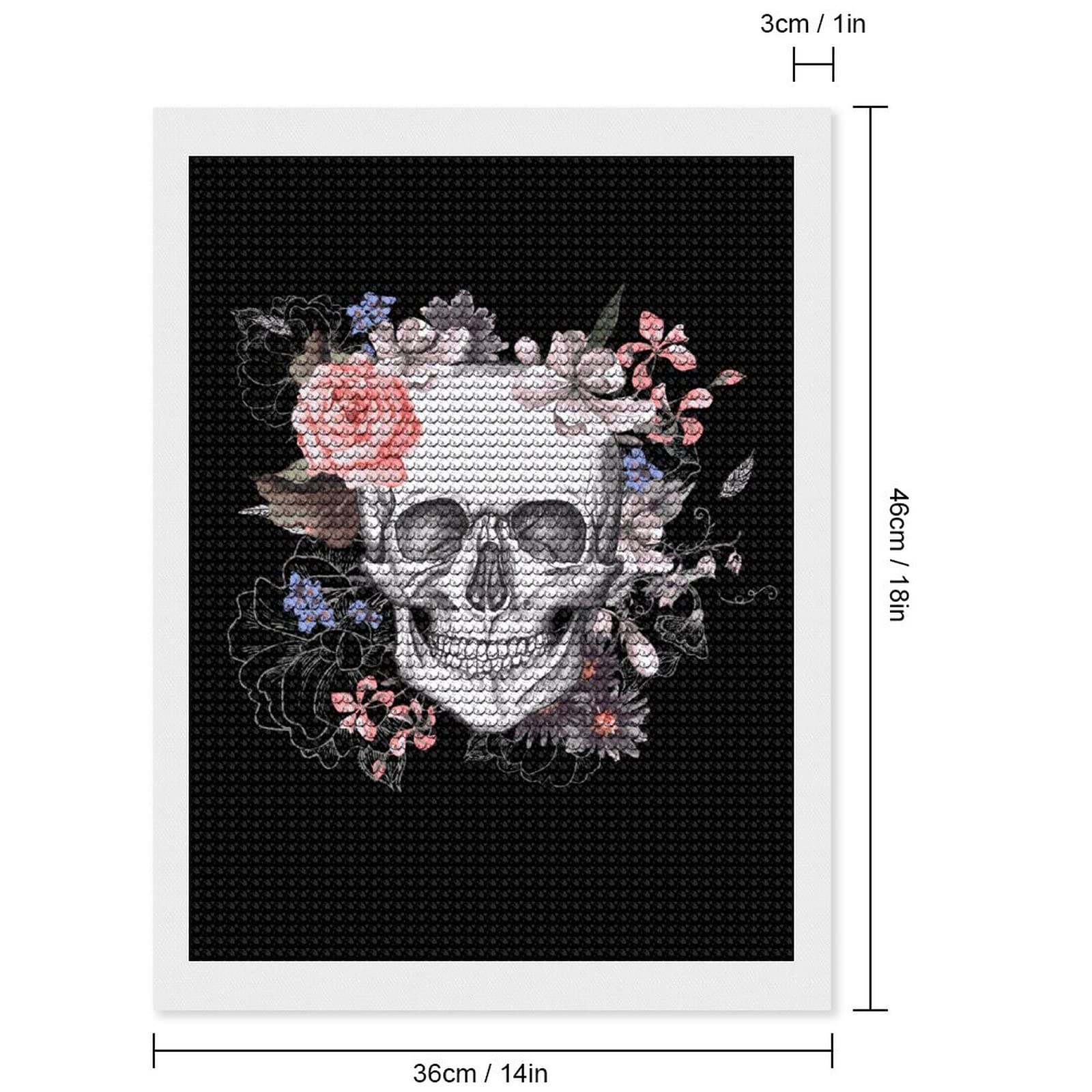 Amazon | ダイヤモンドアート スカル ドクロ柄 髑髏柄 キット 手芸