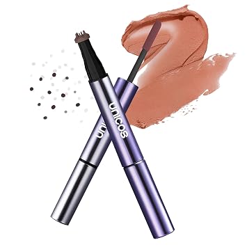 Unicos Freckle Stamp, 2-IN-1 Freckle Pen with Blush, Faux Freckle Stamp, Natural Makeup, 5 Sec Quick-drying, Waterproof, Long-Lasting, Easy to Use, Sunkiss