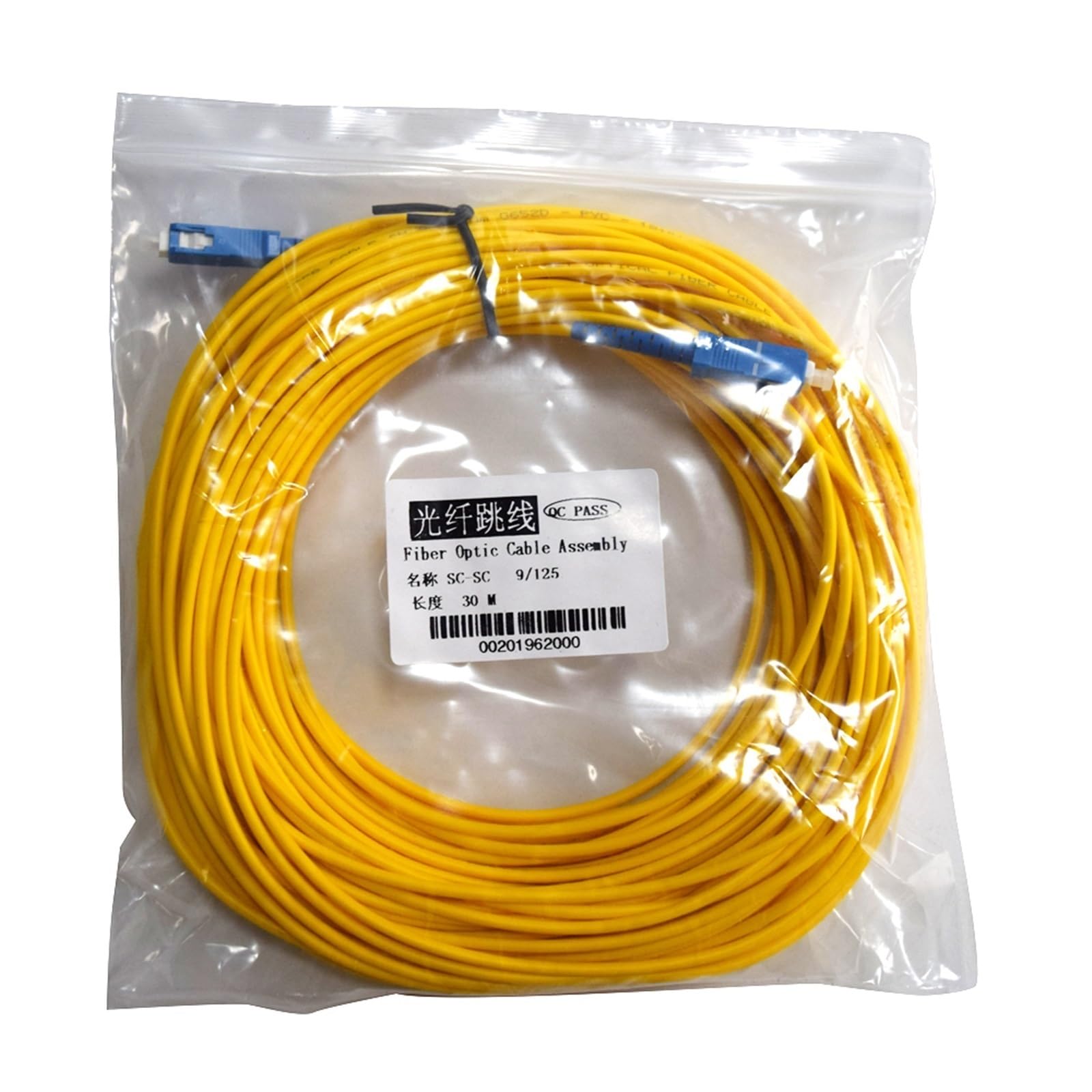 SM SX 3 mm 3/5/10/15/20/30/50/100m 19/12 Cavo jumper ottico 5umfibre SC/PC-SC/PC Cavo patch in fibra ottica(Yellow 100M)