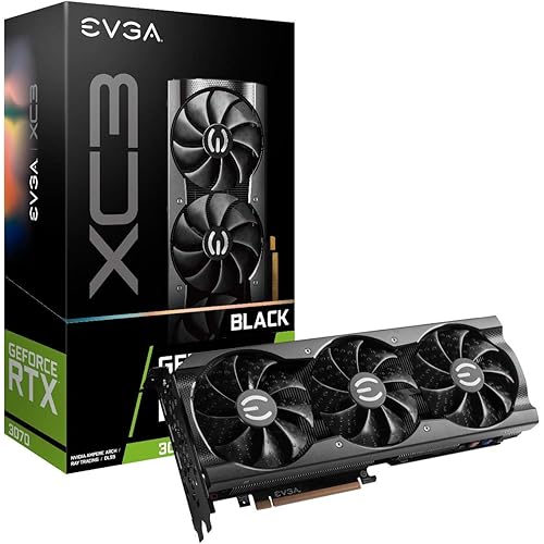 EVGA 08G-P5-3751-KR GeForce RTX 3070 XC3 Black Gaming, 8GB GDDR6, iCX3 Cooling, ARGB LED