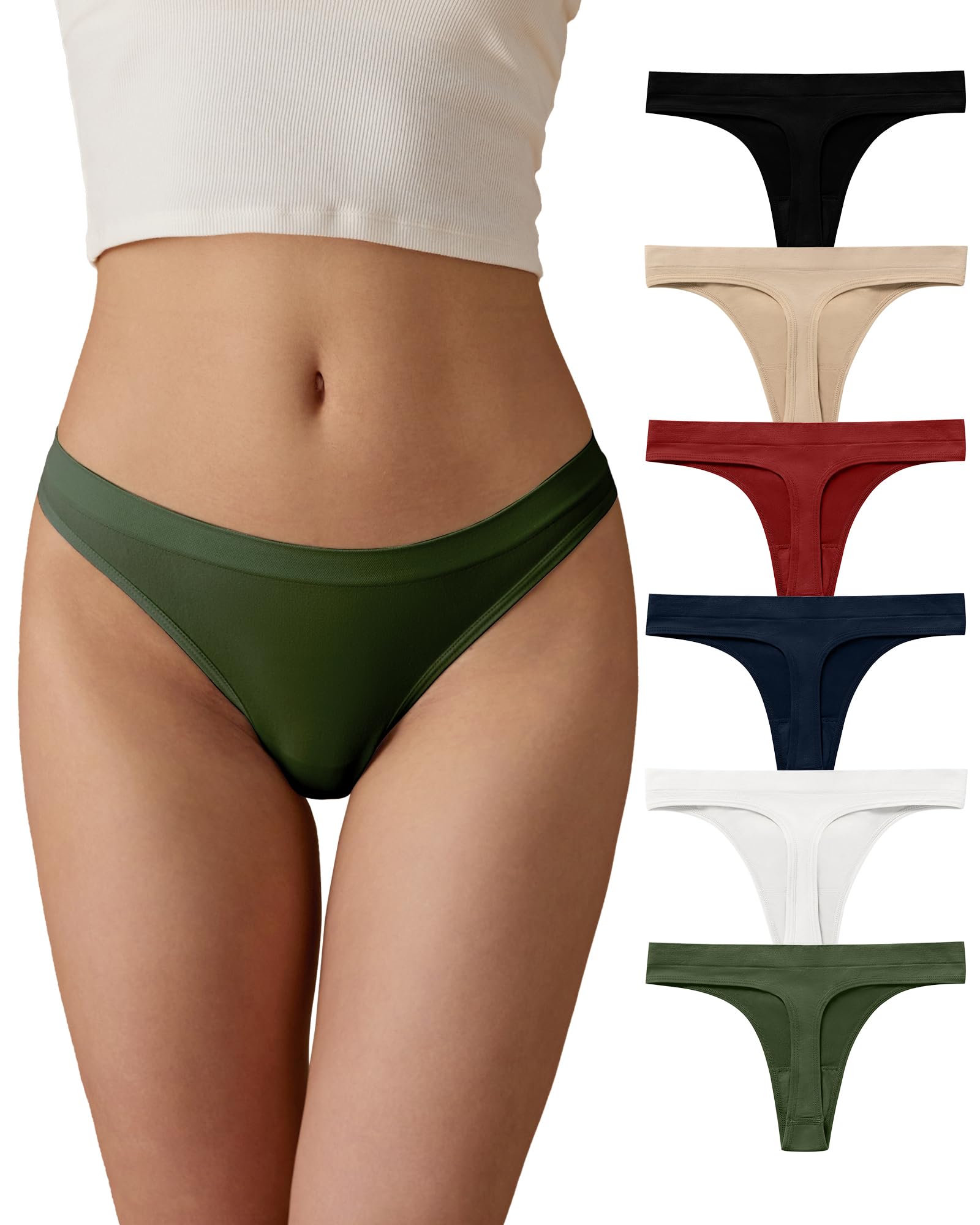 SHARICCA String Tanga Damen Nahtlos Sexy Atmungsaktive Seamless String Damen Unsichtbare Unterwäsche Slip Mehrpack