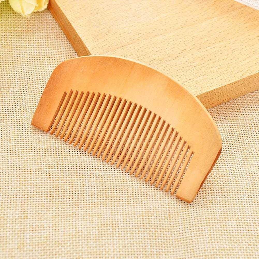 Peach Wood Wooden Comb Anti-Static Comb Close Tooth 2 PCS