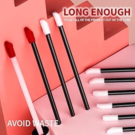Teenitor Mascara Wands, Disposable Mascara Wand 200pcs, Lip Applicators Disposable Mascara Makeup Applicator Lipgloss Lip Brush Mascara Brush Lipstick Tester Wands Black