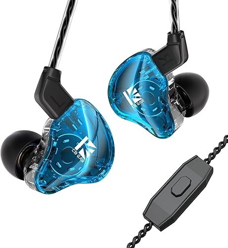 Miniatura 24 de YINYOO KBEAR KS1 - Auriculares con cable con graves, auriculares intrauditivos, sonido estéreo nítido, con refuerzo de voces, auriculares con audio