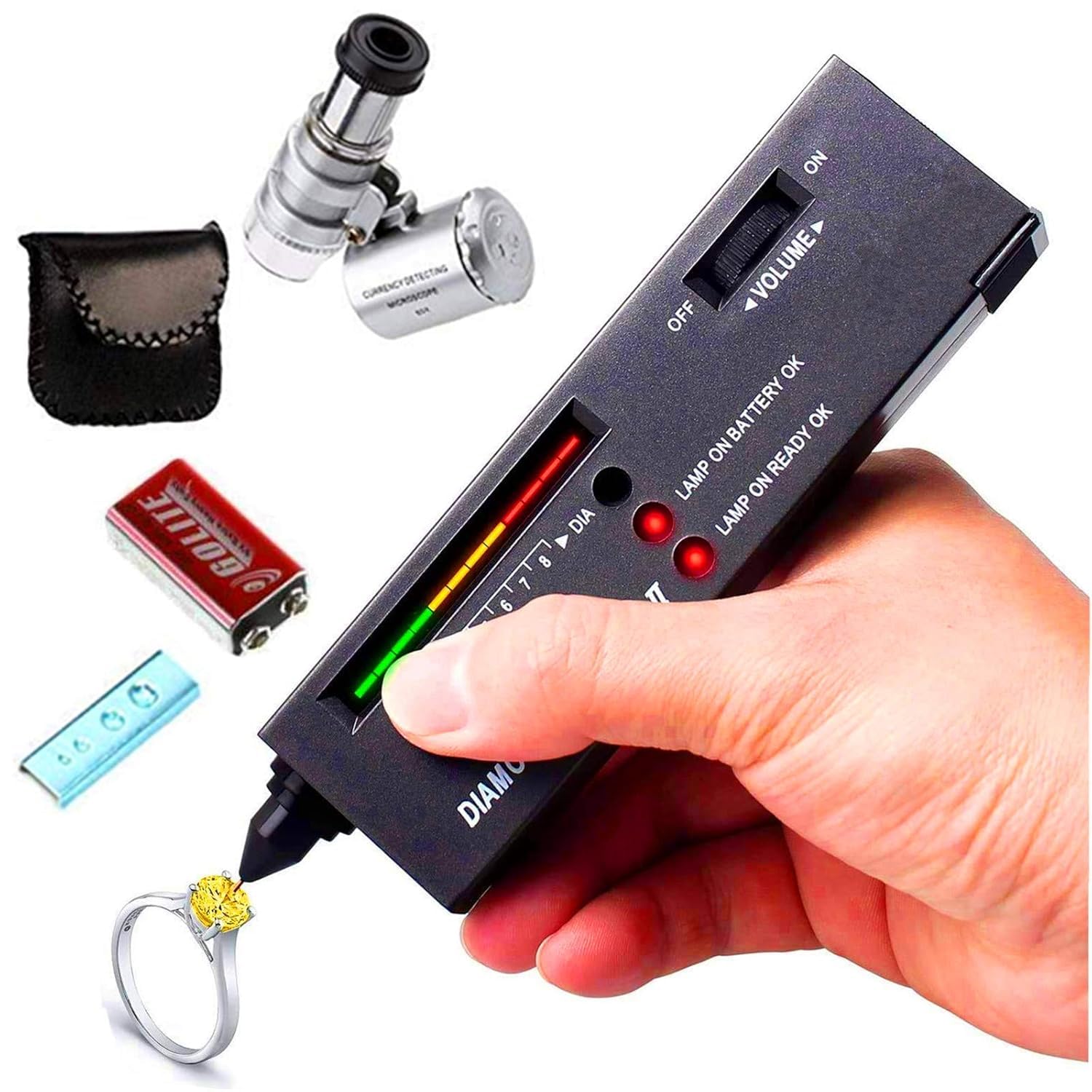 Sponsored Ad - Original Gem Tester with 60X Mini Magnifier and Battery - Diamond Detector