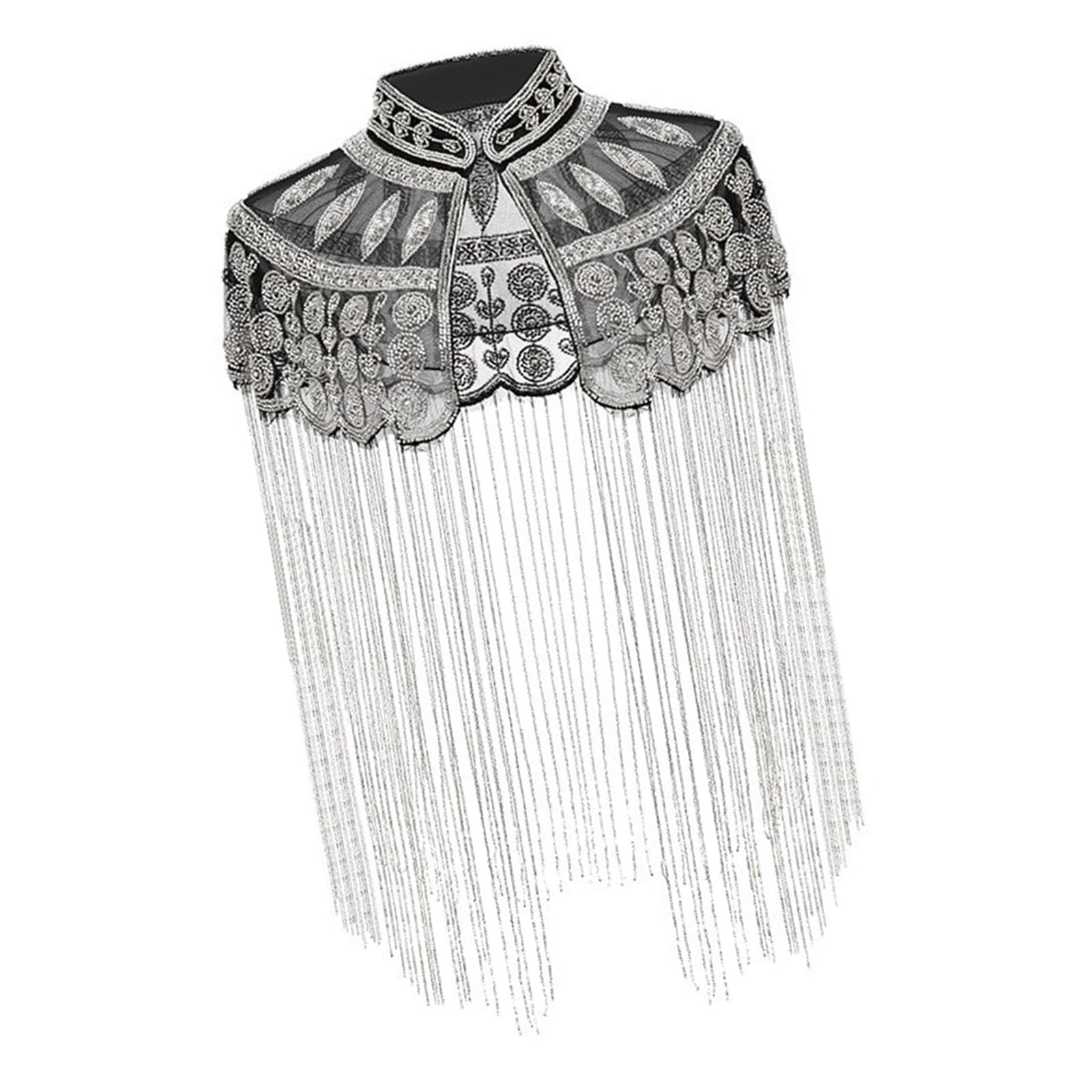 Chal decorativo con lentejuelas brillantes para mujer, festival, reunión, envoltura de hombro para ocasiones especiales, fiesta temática