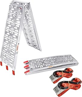 2 x Alu Auffahrrampe Klappbar Faltbare Rampe Verladerampen Motorradrampe Verladeschiene Verladerampe Auffahrschiene für Mo...