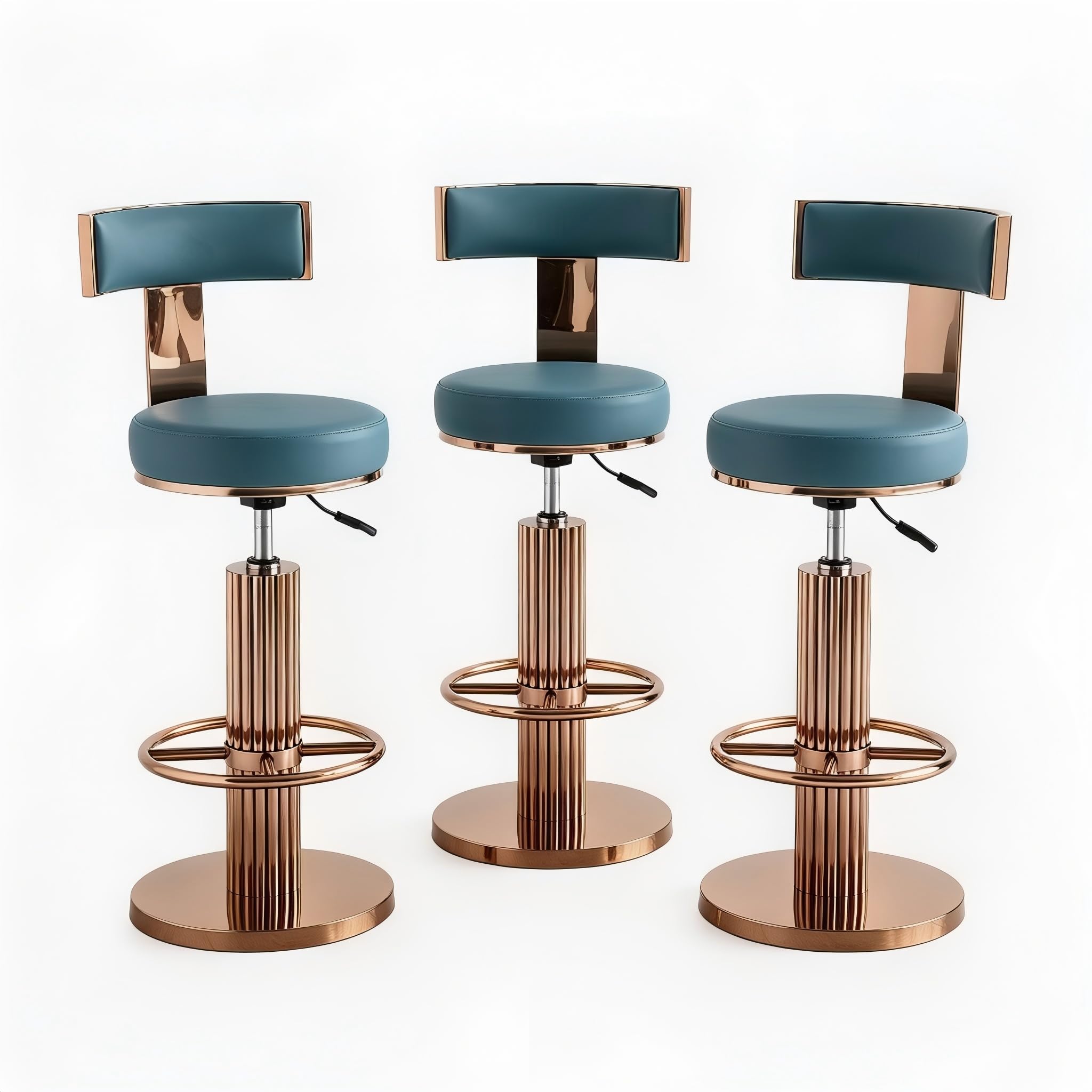 FUNROLUX Adjustable Swivel Bar Stools Set 3 Kitchen Counter Height Stools