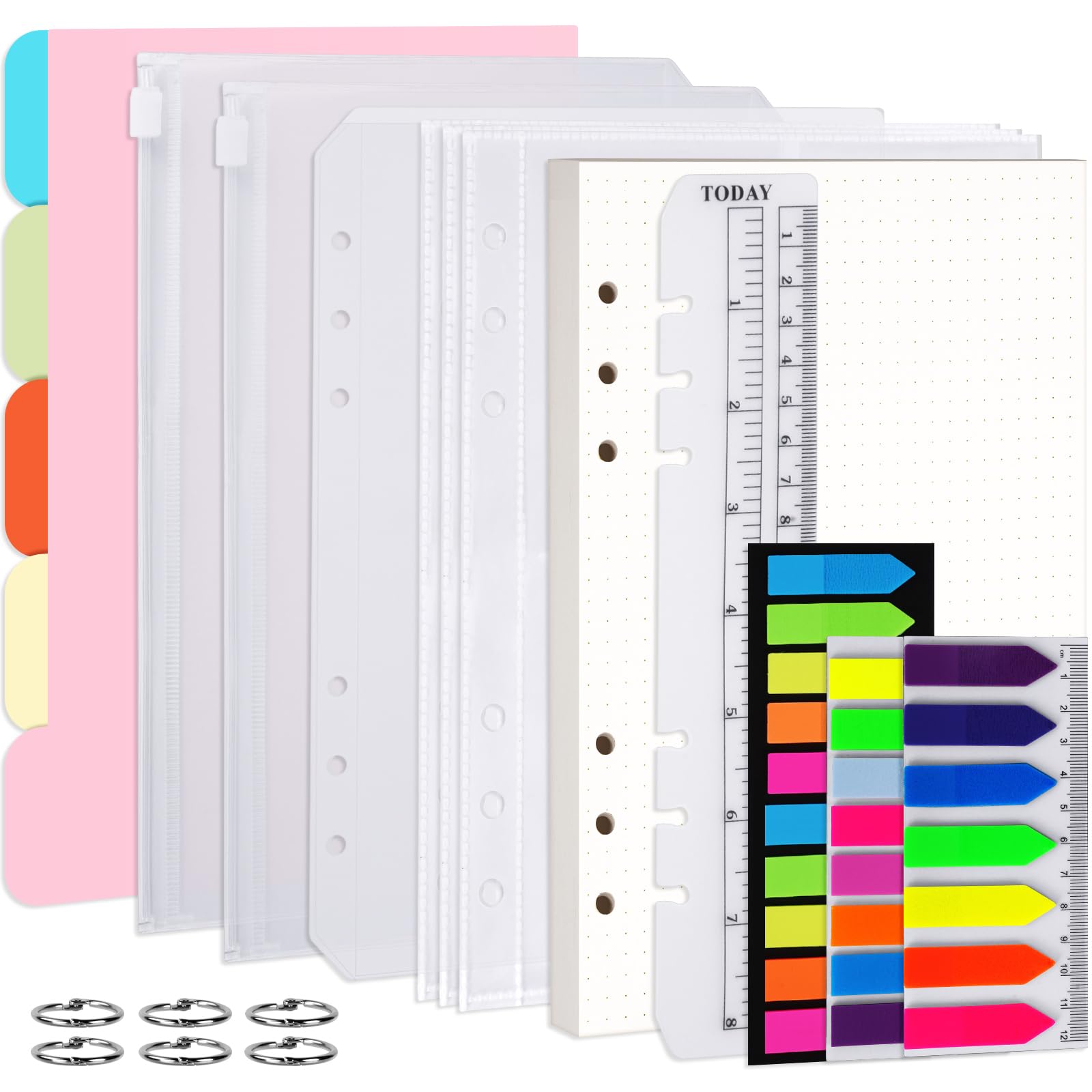 Vicloon 115pcs A5 Feuillets Mobiles Set
