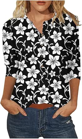 Oceanfront Stroll Button Henley | High Stretch Net Knit Women’s Pullover Top