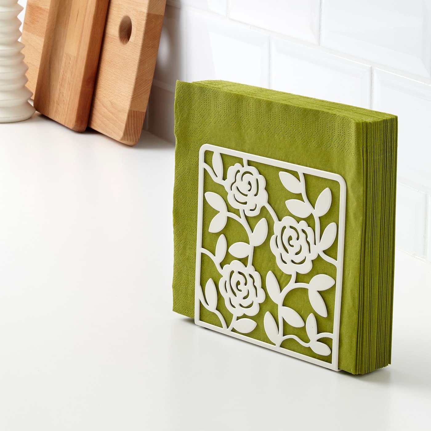 Ikea Liksidig Napkin Holder White 16X16 cm — Amazon image 3