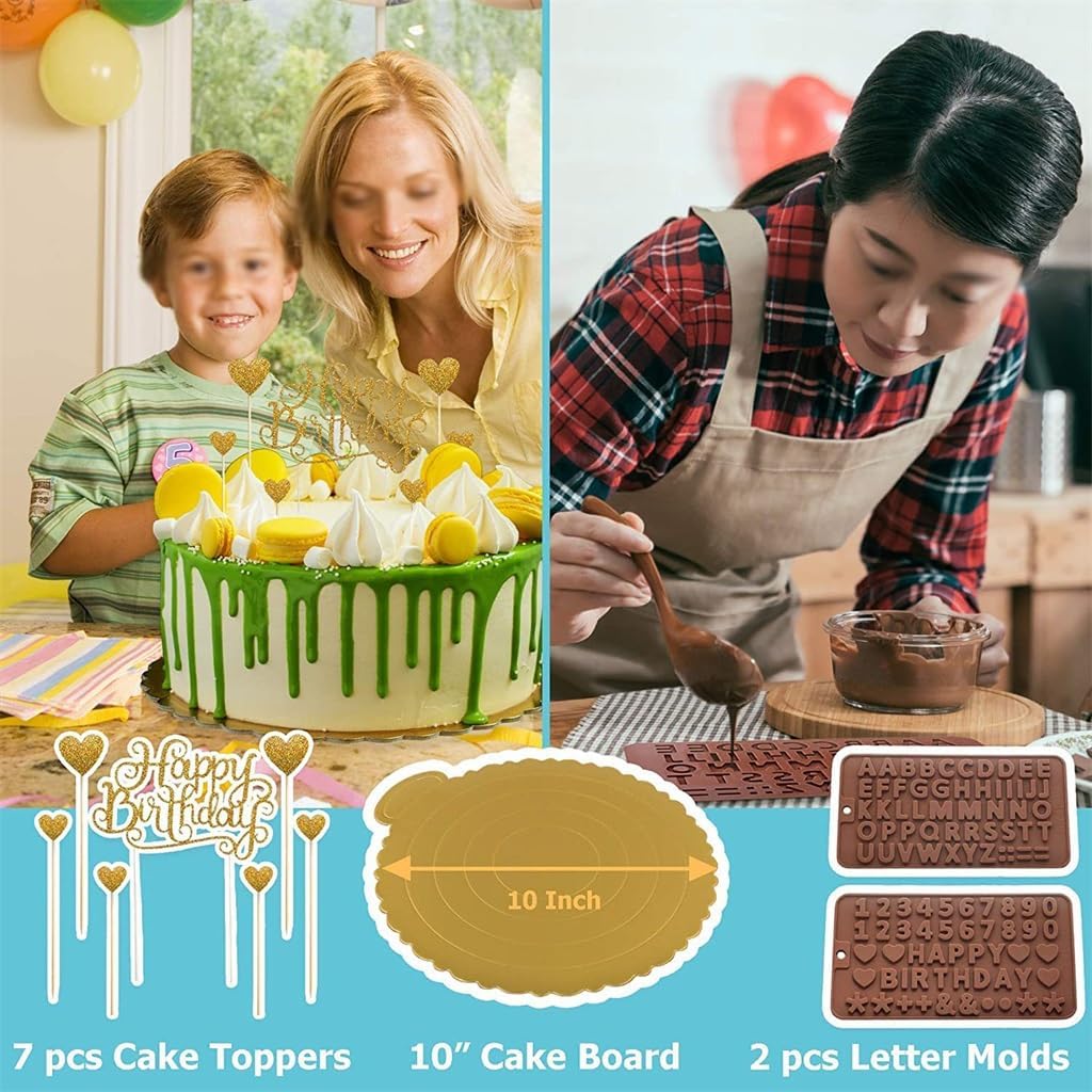 67 Piece Cake Turntable Baking Set Stainless Steel Flower Mouth Silicone Flower Bag Cake Tool