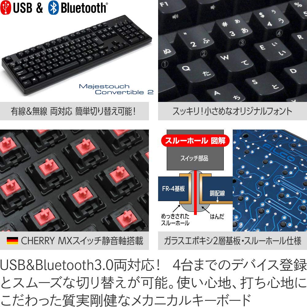 Amazon.co.jp: FILCO Majestouch Convertible2 Cherry MX SILENT