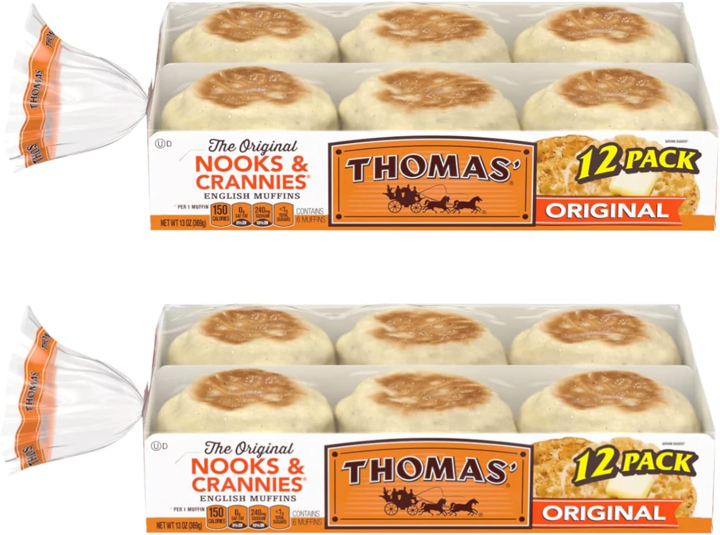 Thomas' Original Nooks and Crannies White English Muffins (2 - Pack)