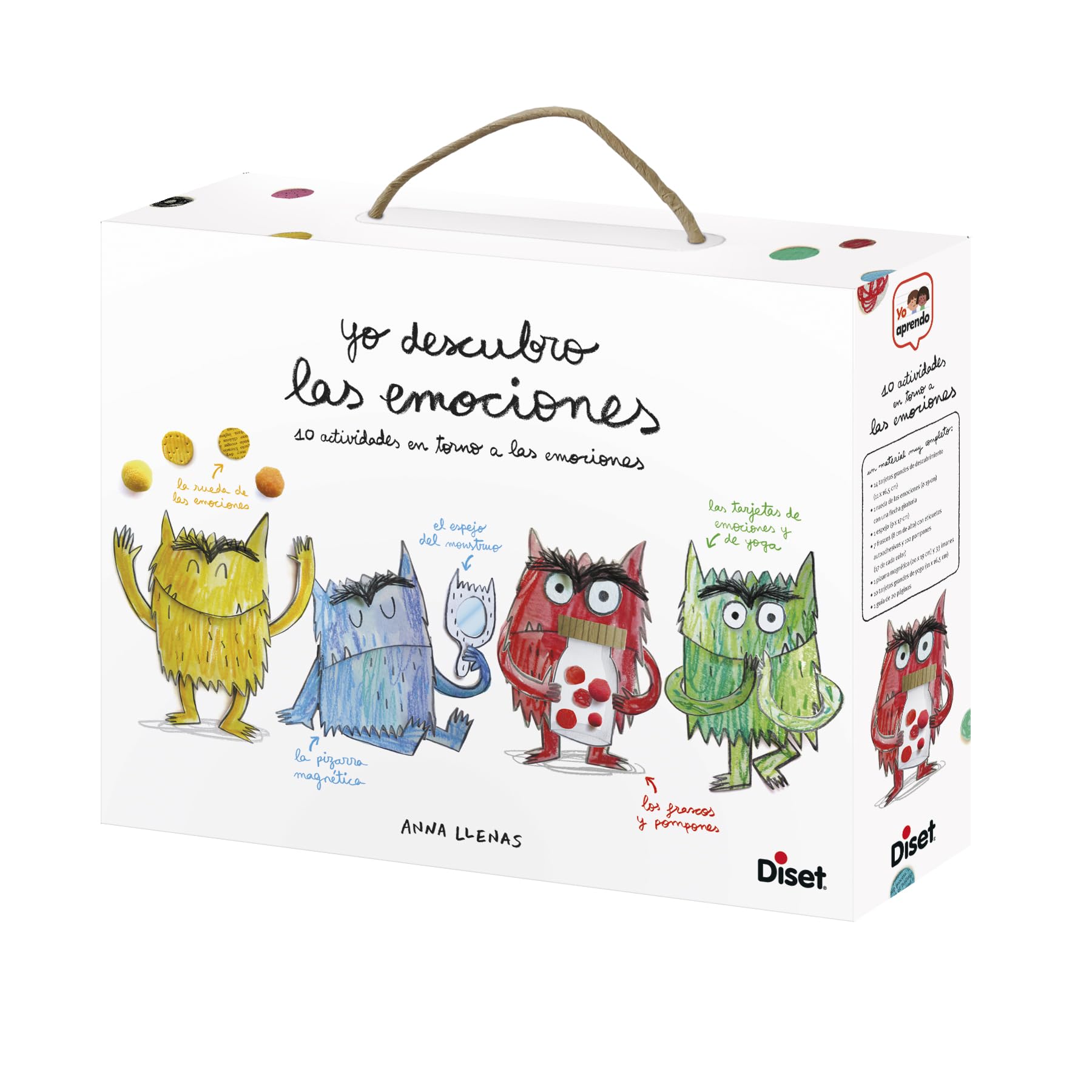 Diset Yo descubro Las emociones - Monstruo de Colores - Juego Educativo | Juego de mesa educativo para mejorar la gestión de las emociones. A partir de 3 años y hasta 7 años. Yo Aprendo Diset.