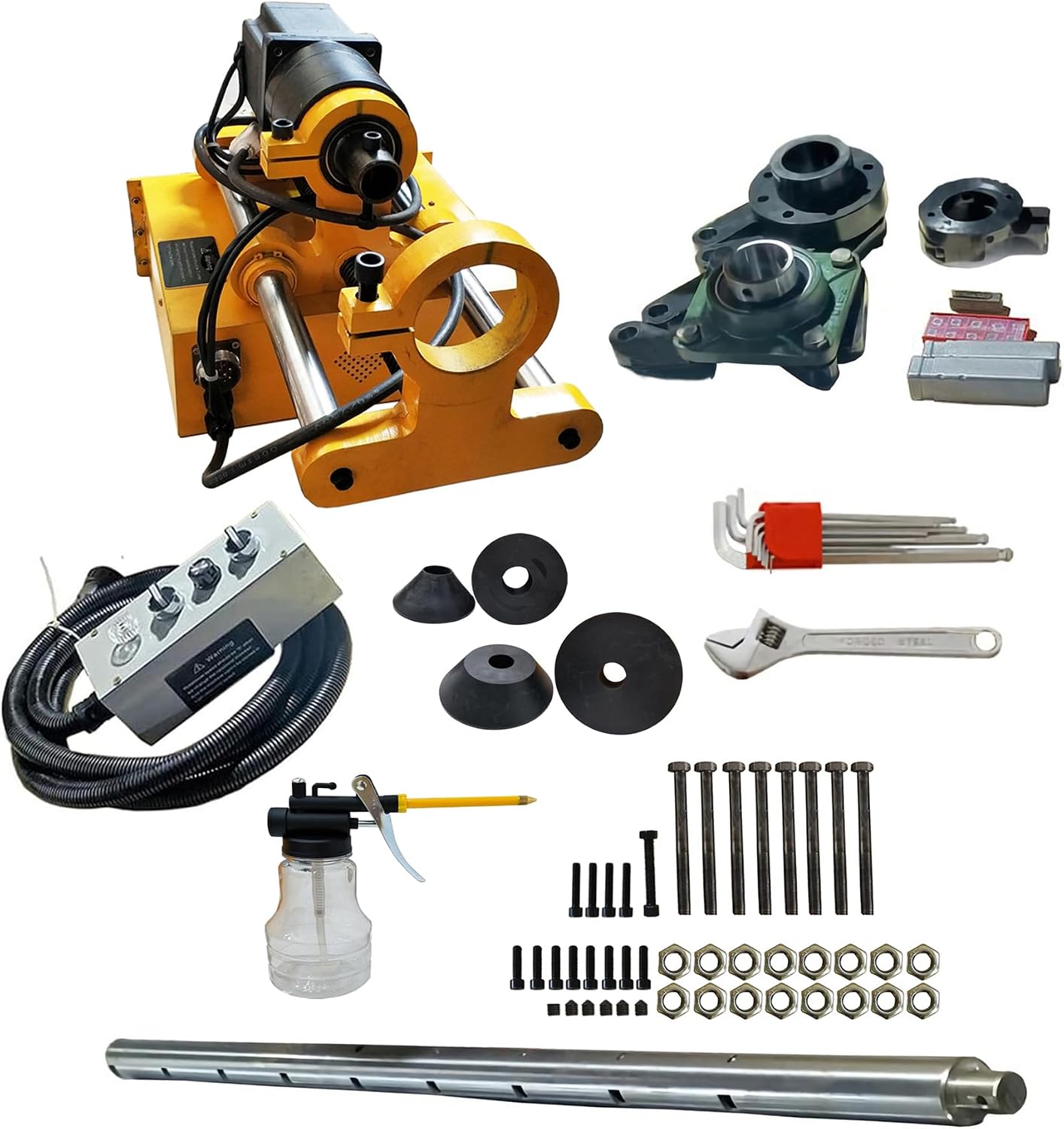 INTSUPERMAI Portable Line Boring Machine 110V Hole Drilling Connecting Rod Boring Machine XDT50 with Hole Diam Ф55 - Ф260mm for Engineering Machinery Repairing