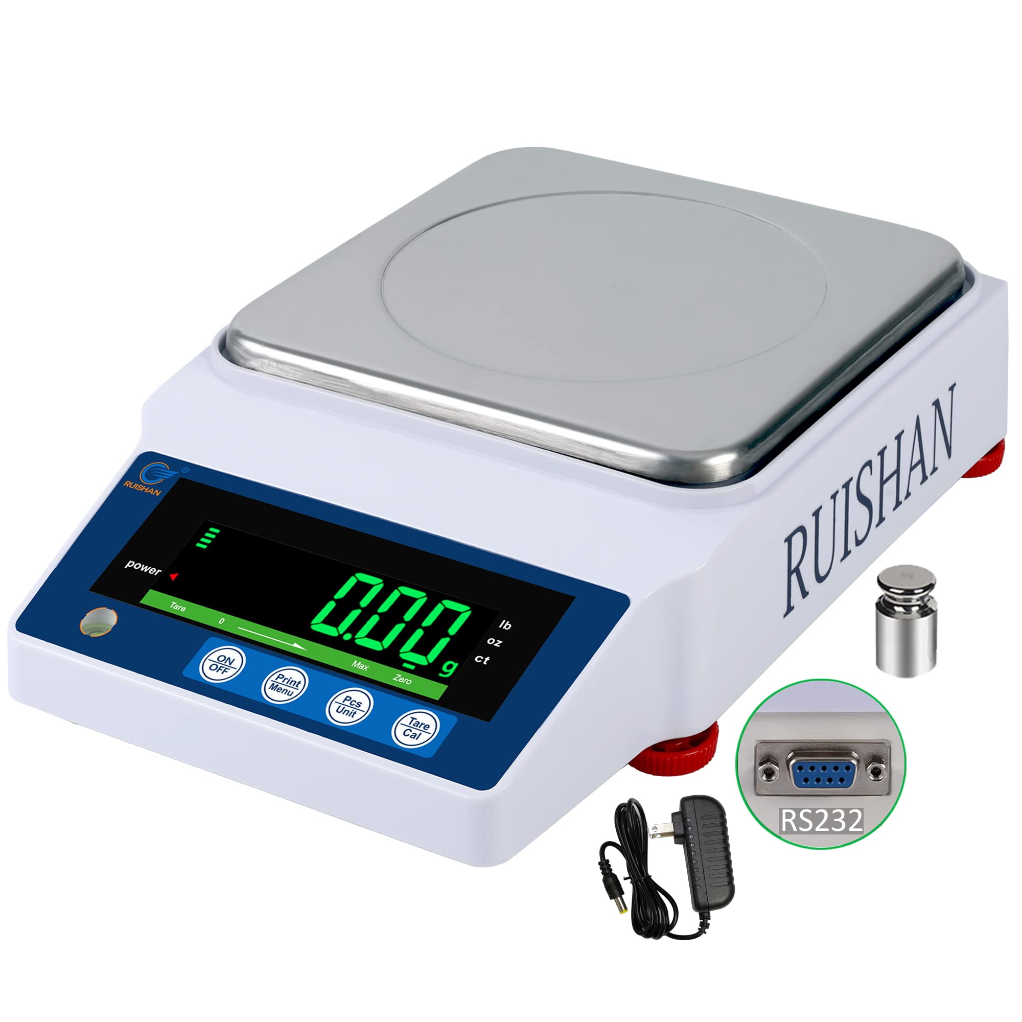 Buy RUISHAN Lab Precision Analytical Balance 3000 x 0.01g 6.6x0.00002 lb Electronic Weighing