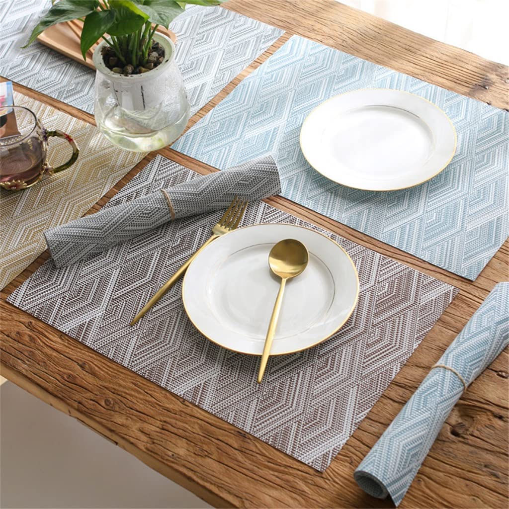 4pcs / lot Napperon Isolation Table À Manger Tapis Pot Bol Assiettes Plaques Dessous De Verre Lavable Napperon (Color : D) HGCHH