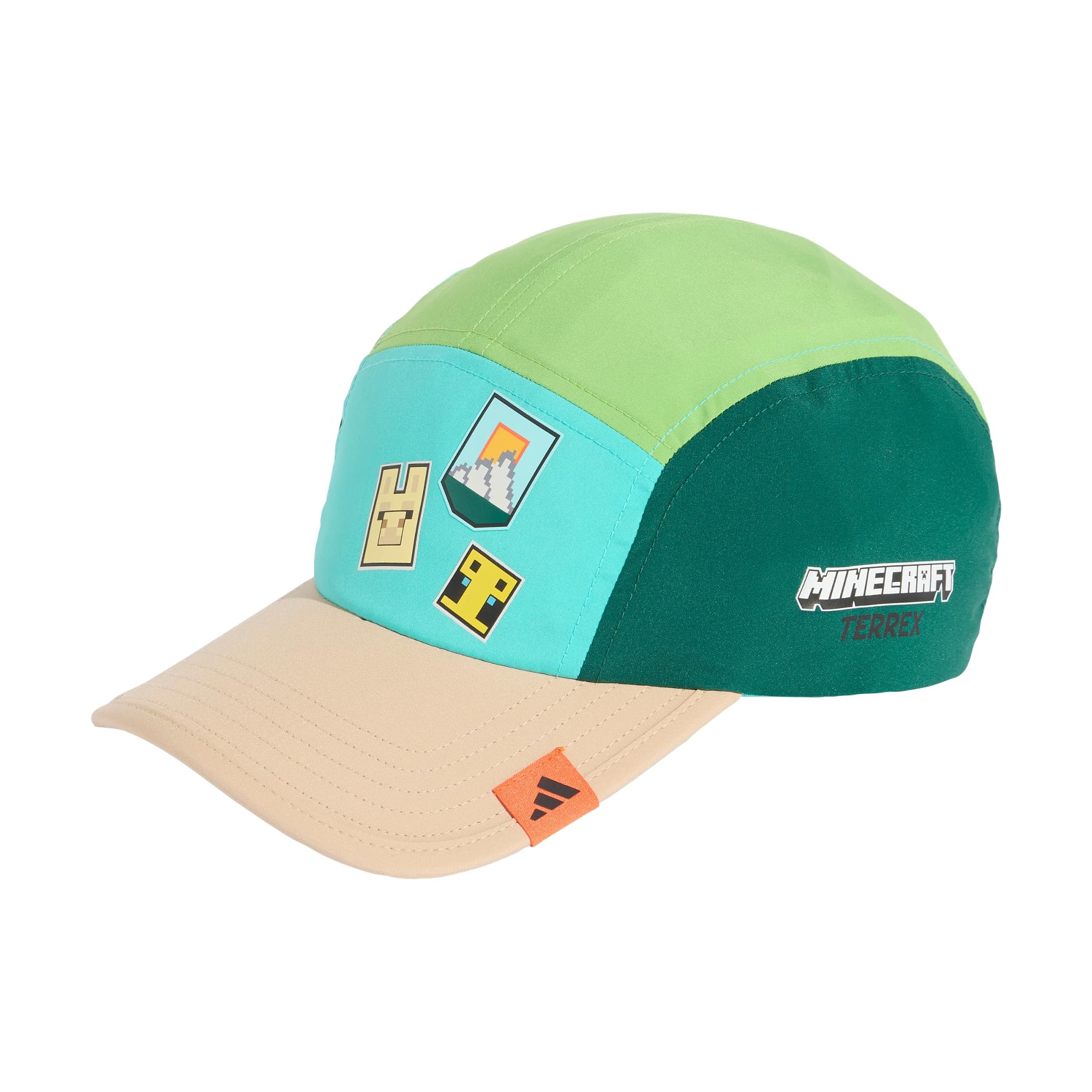 adidas Unisex Kids Minecraft Youth Cap, Collegiate Green/semi Lucid Lime/semi Mint Rush/Magic Beige, XXS-XS