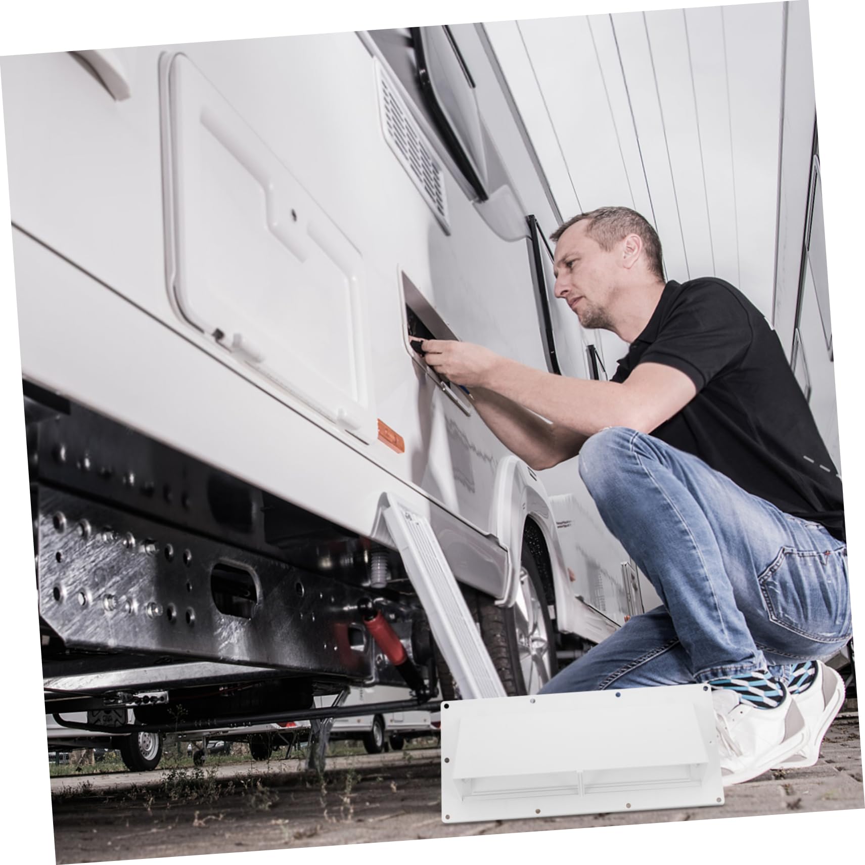 Operitacx 3 Stück Lüftungsgitter Abdeckung für Klimaanlage Robustes Material Installieren für Wohnmobile Boote Bodenventilationszubehör