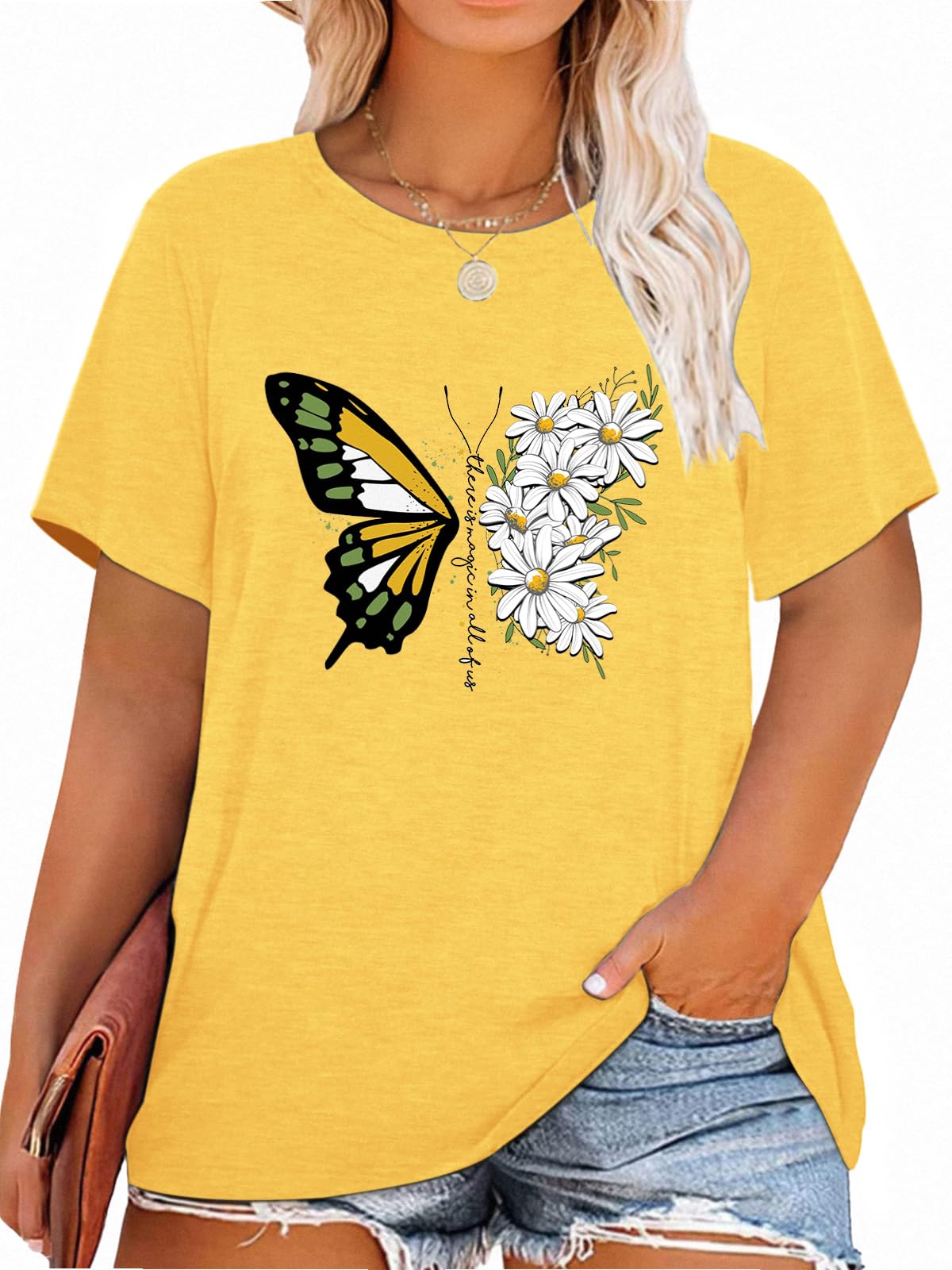 HDLTEPlus Size Womens Country Shirts Funny Western Graphic Tees Short Sleeve Flower Tops Blouses Casual Summer T-Shirt