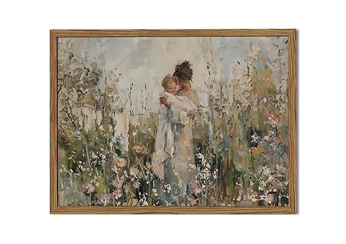 Motherhood Cottagecore Wall Art, Vintage Mothers Day Wall Decor Painting