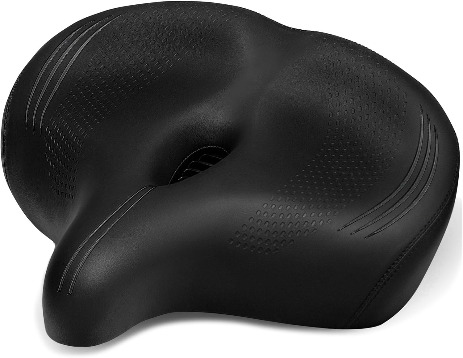 Oversized Bike Seat for Men & Women Comfort, Extra Wide Soft Padded Bicycle Seat Cushion, Large Comfortable Replacement Saddle for Peloton, Stationary Exercise Bike, Cruiser, Ebike, City Bike
