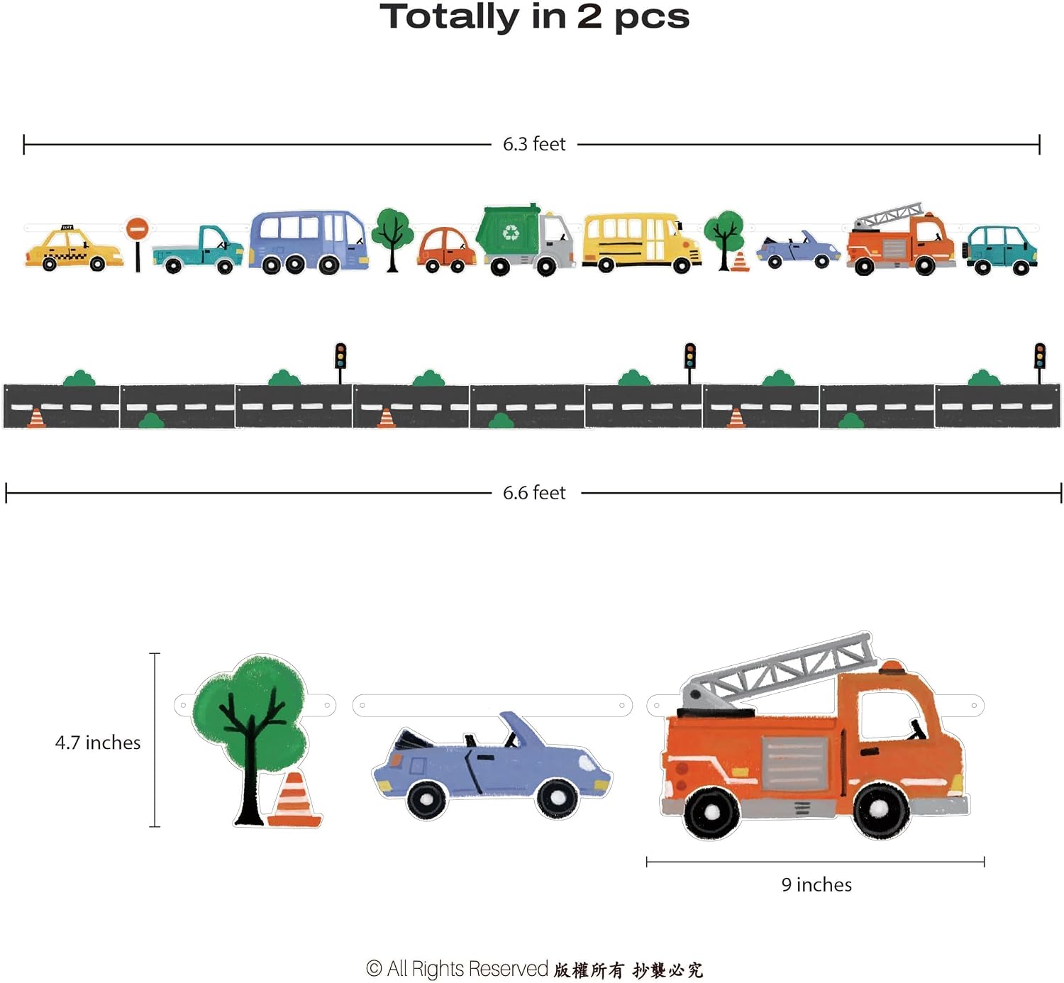 Cheerland Transportation Birthday Decorations Transportation Banner Classroom Decorations Bulletin Board Transport Themed Banners School Bus Boy Truck Busy Town Road Hanging Party Decor Supplies 2Pcs image 3