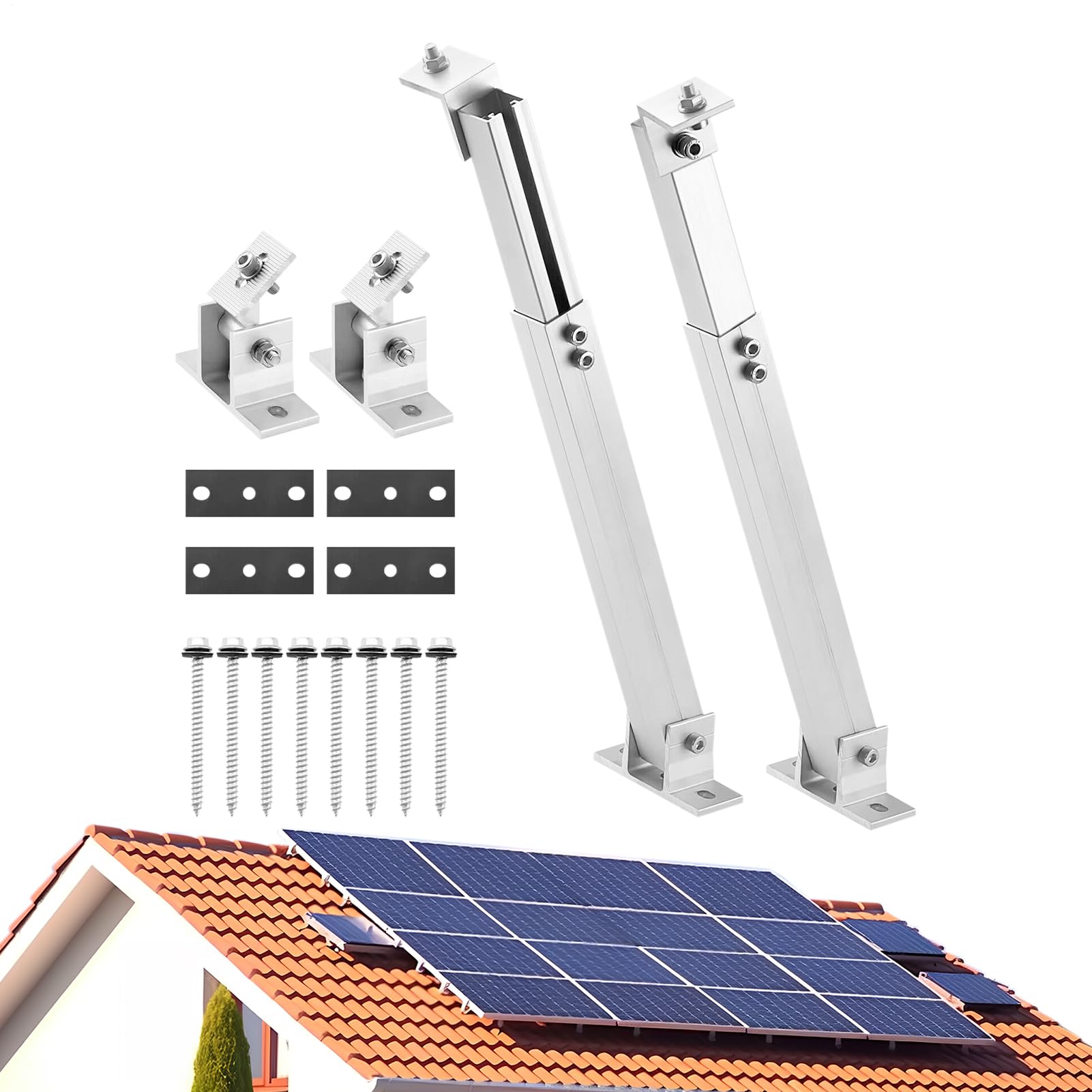 Soporte de montaje fotovoltaico, ángulo de aleación ligero, hardware de | instalación de energía solar, estructura de sujeción de panel modular, kit de estante de utilidad, montaje de soporte de