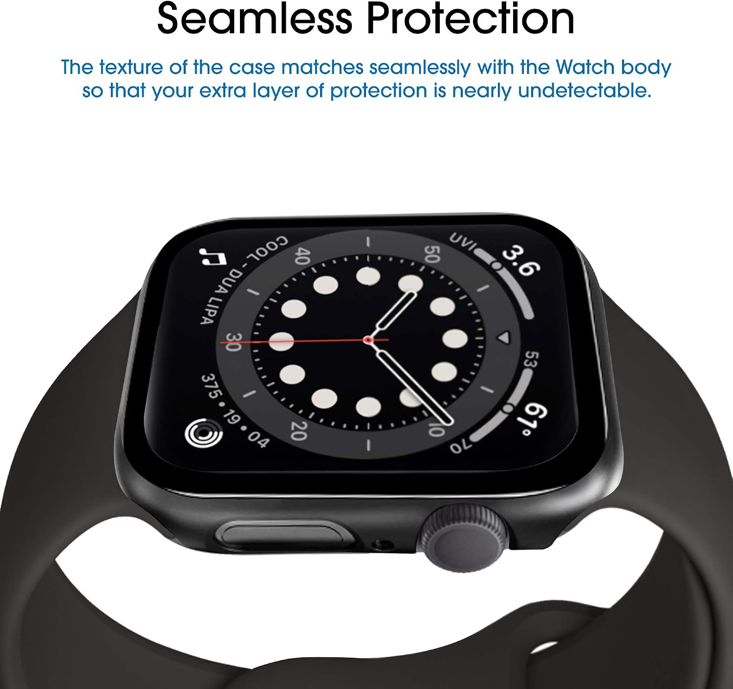 amFilm (2 Pack Case with Built-in Tempered Glass Screen Protector Compatible with Apple Watch Series SE 2/6/SE/5/4 (40mm)