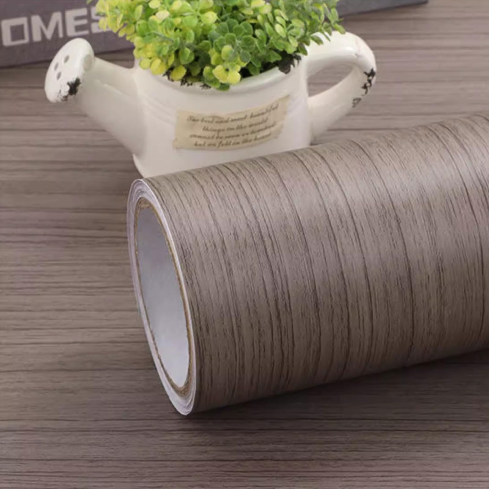 Samoprzylepna tapeta imitująca drewno Wodoodporna samoprzylepna folia PVC o wyglądzie drewna wielokolorowa ściana meblowa o wielu rozmiarach(Tisch Folie 007,60W x 500L cm)