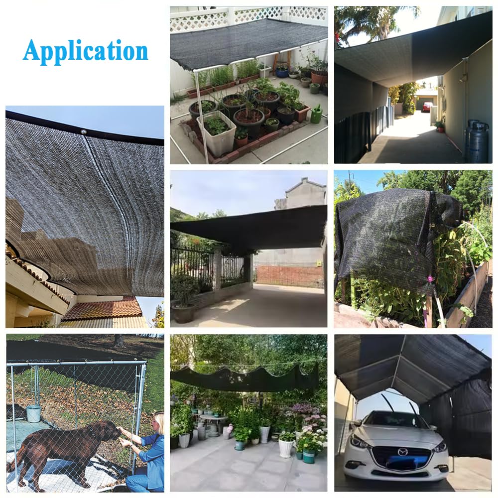 2,4X2,4M Schattennetz Schwarz, 90% Schattierungsgrad UV-stabilisiert, Schattiernetz Schattentuch für Pflanzen Gemüse Gewächshaus, Schattiergewebe Sonnenschutz für Garten Terrasse Pergola