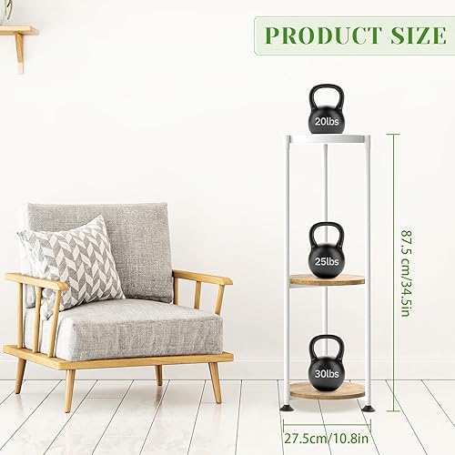 Miniatura 2 de KreuRaxy Soporte de metal alto de 3 niveles para plantas de interior y exterior, soportes de esquina para plantas de interior, múltiples estantes de