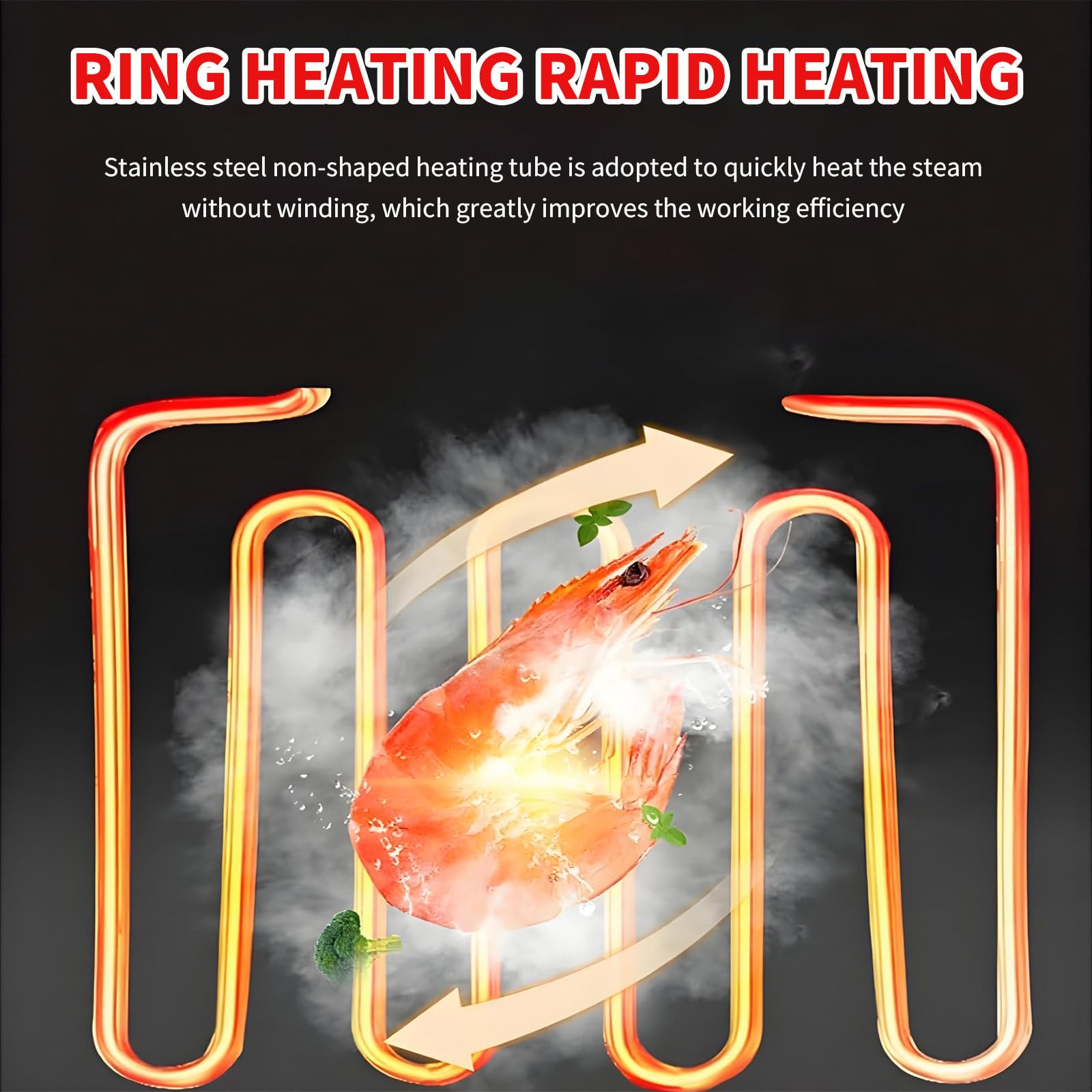 Scaldavivande a Vapore da 5000 W, vaporiera elettrica per Dim Sum, Temperatura 30-110℃, Allarme di ebollizione a Secco, per casa, Negozio, Buffet e Ristorante. 4holes