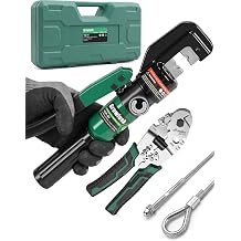 10-Ton Hydraulic Swaging Tool, 3/64"-3/16" Wire Rope Crimping Tool