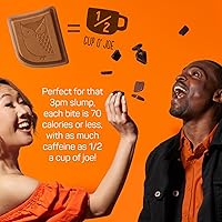 Vista 7 de AWAKE - Bocaditos de chocolate con cafeína - Chocolate con leche y caramelo, 50 bocaditos - 50mg de cafeína - Bocaditos energéticos envueltos