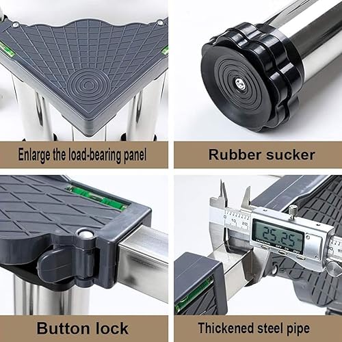 Miniatura 3 de Mini soporte para nevera de 7.5 a 8.7 pulgadas, base elevada, ajustable, con 4 pies fuertes, base multifuncional para lavadora para