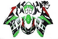 Vista 1 de Sportfairing - Kit de carenado de inyección para ZX6R 2007 2008, kit de cuerpo de plástico ABS para carenados ZX-6R 07 08, color verde y negro