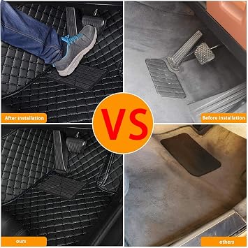 Car Floor Mats Made to Measure for Mercedes-Benz A/B/C/E/S/R/G/CL/CLA/CLK/CLS/ML/GL/GLA/GLC/GLE/GLK/GLS/SL/SLC/SLK/AMG/Viano/Vito/X Class/Maybach/Sprinters for Front and Rear Waterproof Non-Slip