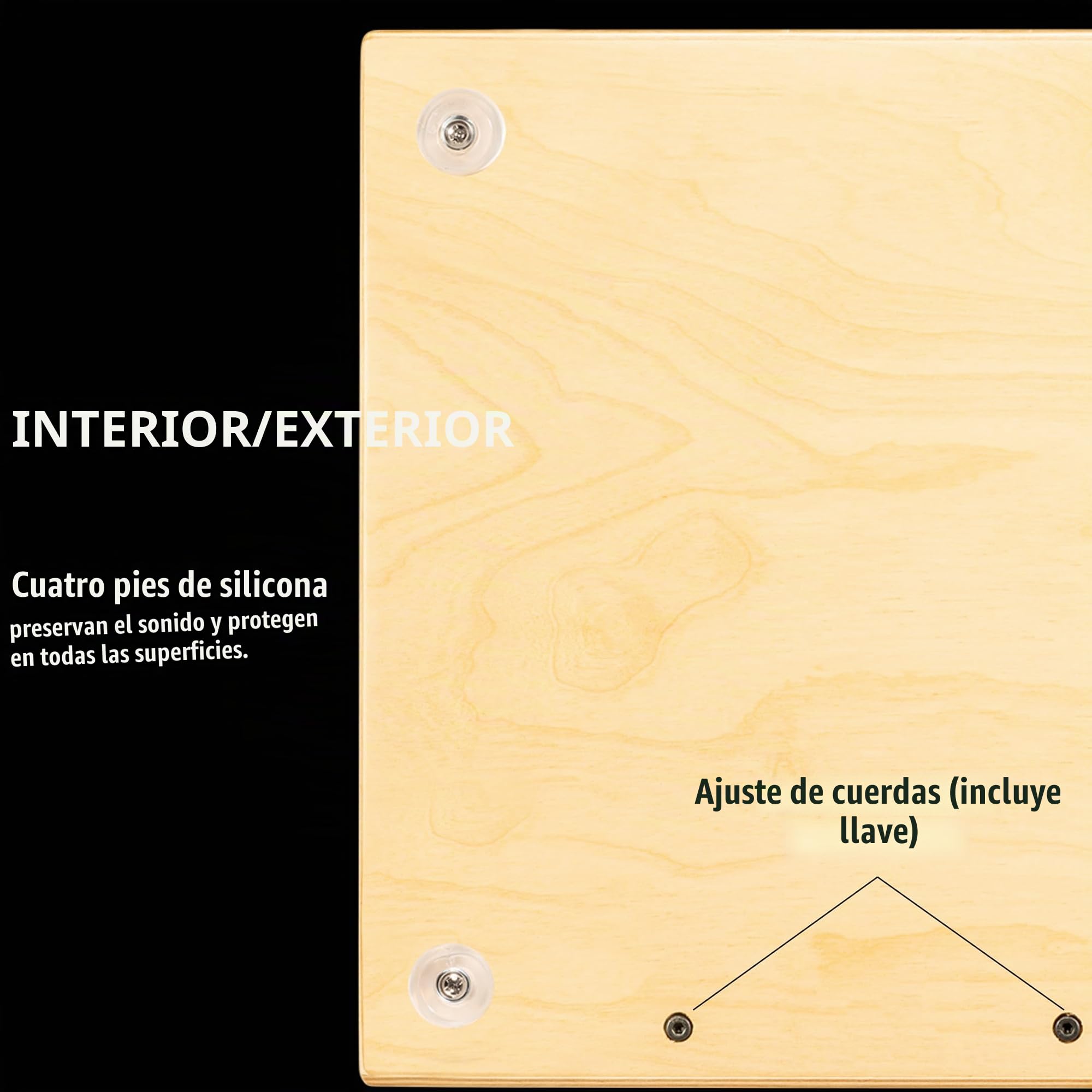 Meinl Percussion HCAJ1NT - Cajón de madera con parche natural