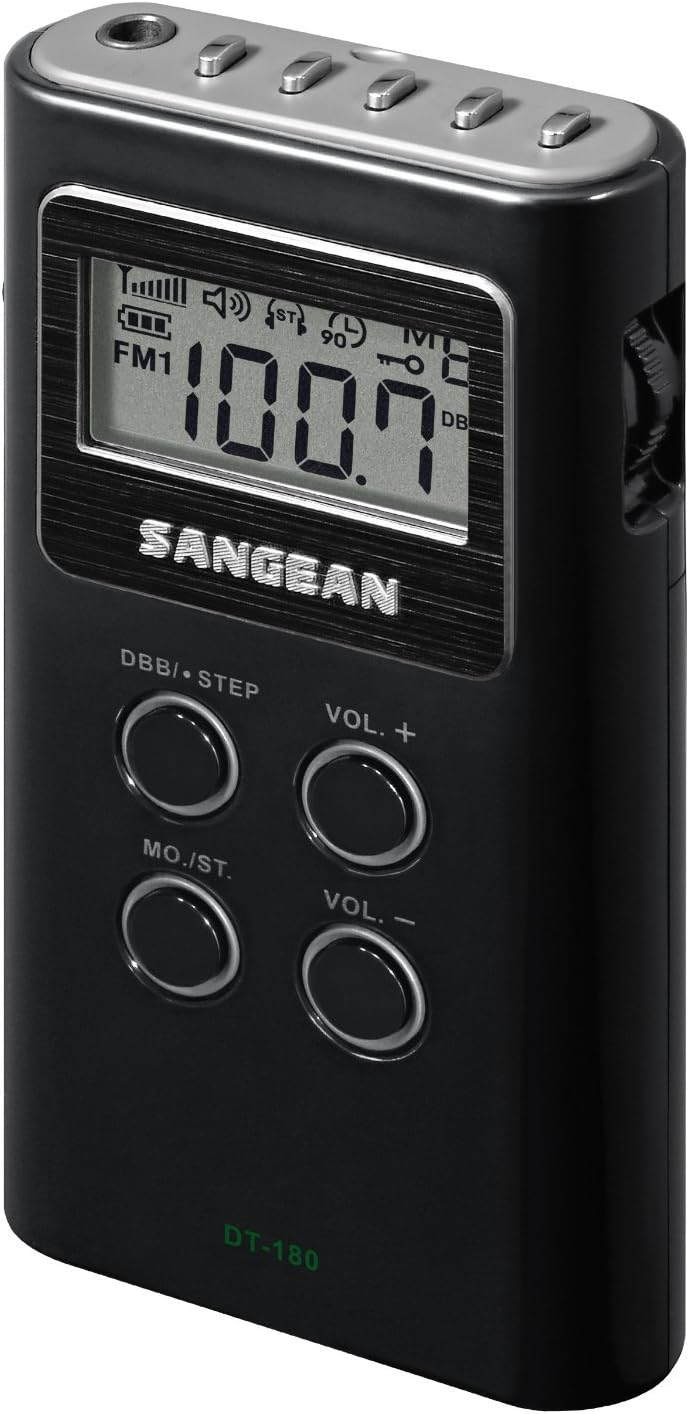 Sangean All in One Compact Digital Tuning Pocket Size Portable AM/FM Radio