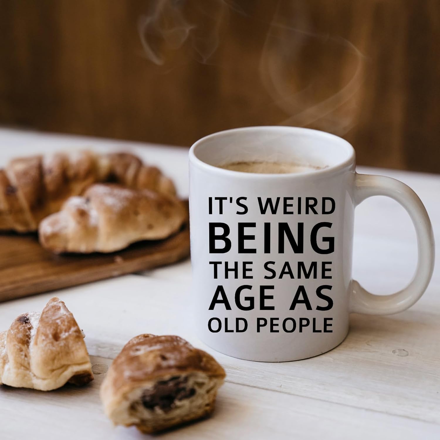 Waldeal It's Weird Being The Same Age As Old People Mug, Fun Unique Birthday Gift Ideas for 40th 50th 60th 70th - Image 5