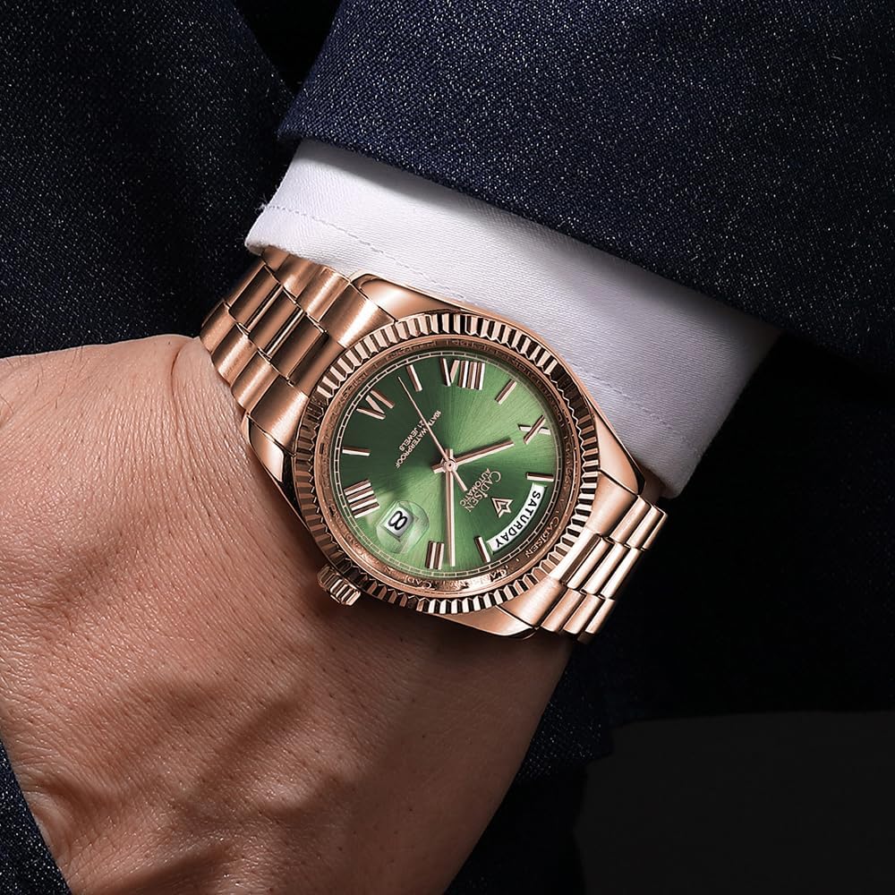 CADISEN Men’s Automatic MIYOTA 8285 Mechanical Watch Casual Watches for Men Waterproof Sapphire