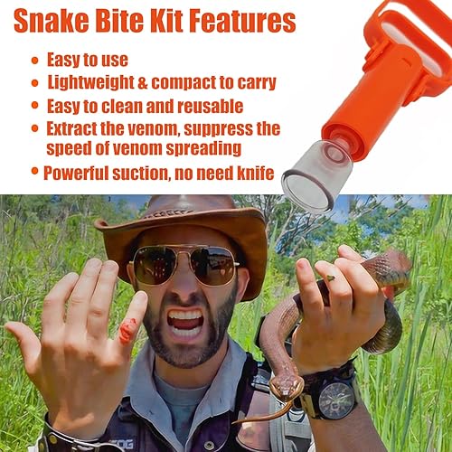 Miniatura 2 de Kit de bomba de succión para extractor de veneno, insecto, insecto, abeja, picadura, serpiente, kit de supervivencia, suministros de primeros